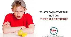 What I Cannot or Will Not Do There is a Difference